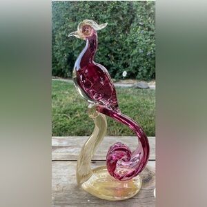 Stu Vtg Murano Art Glass, Bird of Paradise collection - Hand blown sculpture